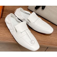 Hermes Echo loafers with perforated signature "H" detail White 2023