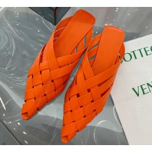 Bottega Veneta Open-back Intreccio leather Alfie Slippers Orange 2023