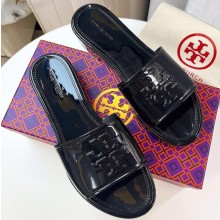 Cheap Sale Tory Burch ELEANOR JELLY SLIDE Sandals Black 2023