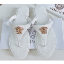 Cheap Sale Versace Medusa Thong Sandals White 2023