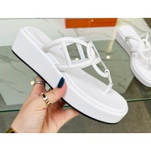 Cheap Sale Hermes Gipsy sandals in Nappa leather with platform White 2023
