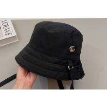 Gucci Reversible hat in GG canvas and nylon Black 2023