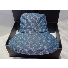 Gucci GG canvas wide brim hat Blue 2023