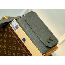 Louis Vuitton LV Aerogram cowhide leather New Long Wallet M69831 Army Green