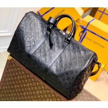 Louis Vuitton Keepall Bandoulière 50 M59025 Black Taurillon Monogram leather