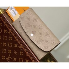 Louis Vuitton Mahina perforated calf leather Iris Wallet M60144 Galet Grey
