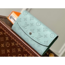 Louis Vuitton Mahina perforated calf leather Iris Wallet Blue