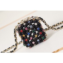 Chanel Pearls Mini Evening Bag AS3769 Black/Multicolor 2023