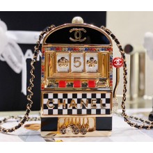 Chanel Resin, Strass, Imitation Pearl Slot Machine Minaudiere Bag AS3715 2023