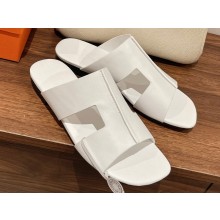 Hermes Devise Sandals in calfskin White 2023
