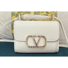 Valentino Vlogo Leather Shoulder Bag 2051 White 2023