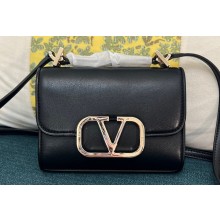 Valentino Vlogo Leather Shoulder Bag 2051 Black 2023
