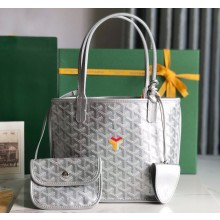 Goyard Anjou Reversible Claire-Voie Mini Tote Bag Silver