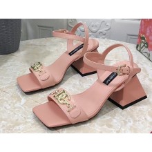 Dolce & Gabbana Heel 6.5cm Nappa-look calfskin sandals Pink 2023
