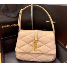 Saint Laurent le 57 hobo bag in quilted lambskin 698567 Beige