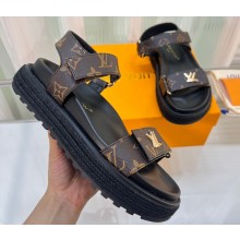 Louis Vuitton Cordoba Flat Comfort Sandals Monogram Brown 2023
