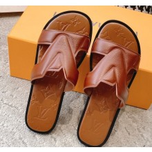Louis Vuitton LV Oasis Mules Leather Brown 2023