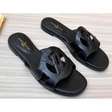 Louis Vuitton leather LV Isola Flat Mules Black 2023