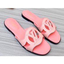 Louis Vuitton leather LV Isola Flat Mules Pink 2023