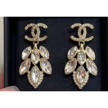Chanel Pendant Earrings in Metal & Strass. Gold & Crystal ABA548 2023