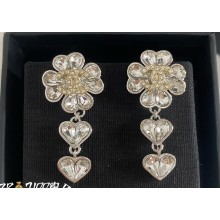 Chanel Pendant Earrings in Metal & Strass. Silver, Gold & Crystal ABA905 2023