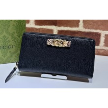 Gucci Zip wallet with Interlocking G python bow 750458 Black 2023