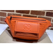 Gucci Leather Jumbo GG belt Bag 645093 Orange 2023