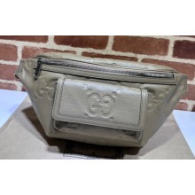 Gucci Leather Jumbo GG belt Bag 645093 Taupe 2023