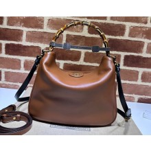 Gucci leather Diana medium shoulder bag 746124 Brown 2023