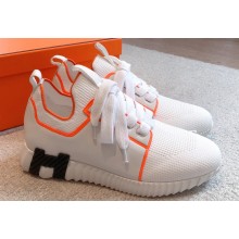 Hermes Knit and calfskin Depart Women/Men Sneakers 02 2023