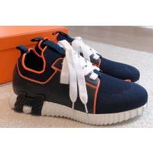 Hermes Knit and calfskin Depart Women/Men Sneakers 03 2023
