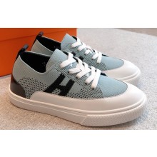 Hermes Knit and calfskin Deep Women/Men Sneakers 04 2023