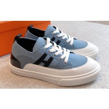 Hermes Knit and calfskin Deep Women/Men Sneakers 06 2023