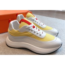 Hermes fabric and calfskin Gramme Men's Sneakers 01 2023