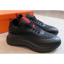 Hermes fabric and calfskin Gramme Men's Sneakers 02 2023