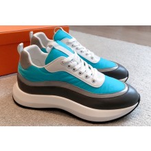 Hermes fabric and calfskin Gramme Men's Sneakers 03 2023