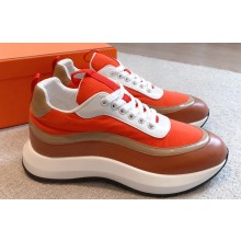 Hermes fabric and calfskin Gramme Men's Sneakers 04 2023