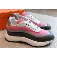 Hermes fabric and calfskin Gramme Men's Sneakers 06 2023