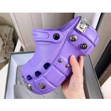 Balenciaga Heel 8.5cm HardCrocs™ Mules in rubber Purple 2023