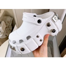 Balenciaga Heel 8.5cm HardCrocs™ Mules in rubber White 2023