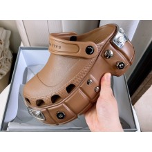 Balenciaga Heel 8.5cm HardCrocs™ Mules in rubber Brown 2023