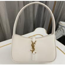 Saint Laurent le 5 à 7 mini bag in vegetable-tanned leather 710318 White