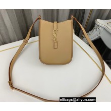Saint Laurent le 5 à 7 mini vertical Bag in vegetable-tanned leather 735214 Beige