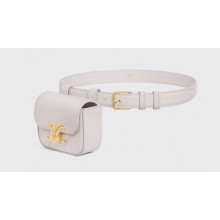 Celine BELT BAG TRIOMPHE BELT in SHINY CALFSKIN White 2023
