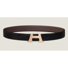 Hermes H Take Off belt buckle & Reversible leather strap 32 mm 01 2023