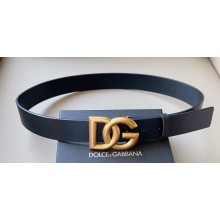 Dolce & Gabbana Width 4cm Calfskin belt with DG logo 04 2023