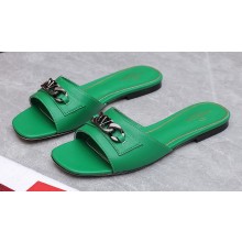 Valentino VLogo Chain Slides in calfskin leather 06 2023