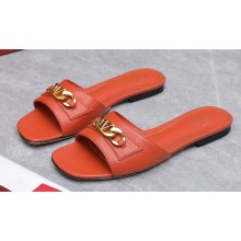 Valentino VLogo Chain Slides in calfskin leather 07 2023