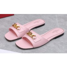 Valentino VLogo Chain Slides in calfskin leather 08 2023