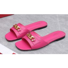 Valentino VLogo Chain Slides in calfskin leather 09 2023
